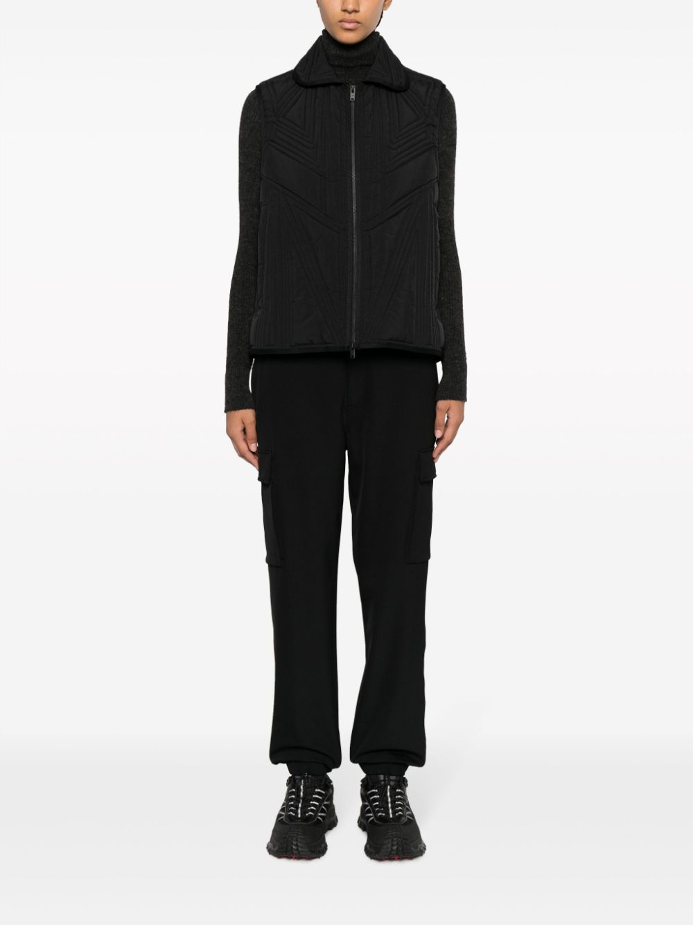 Y-3 geometric padded gilet