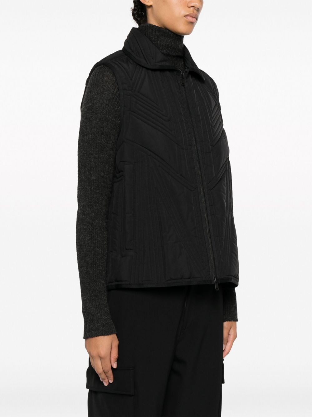 Y-3 geometric padded gilet