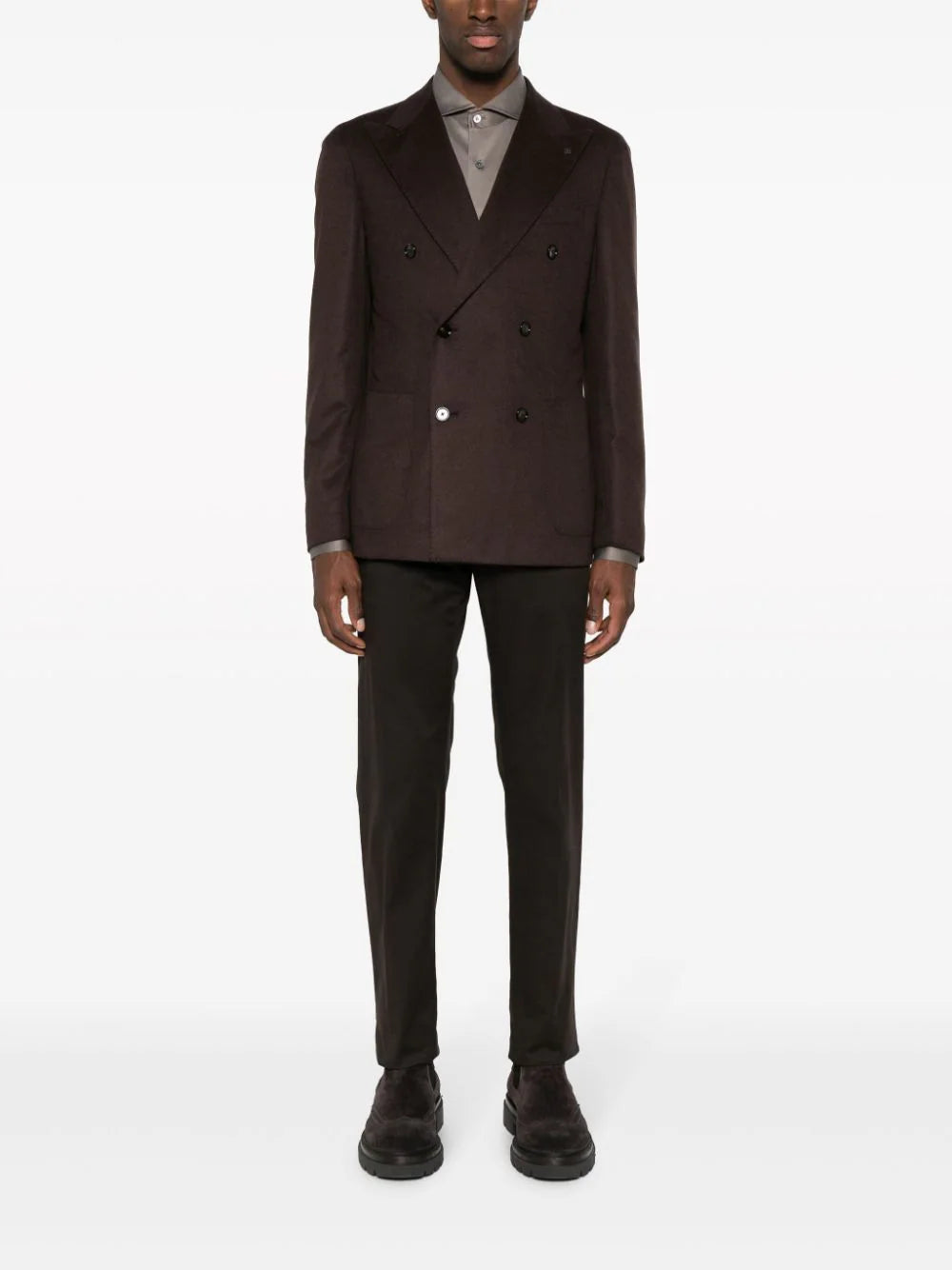 Canali spread-collar cotton shirt