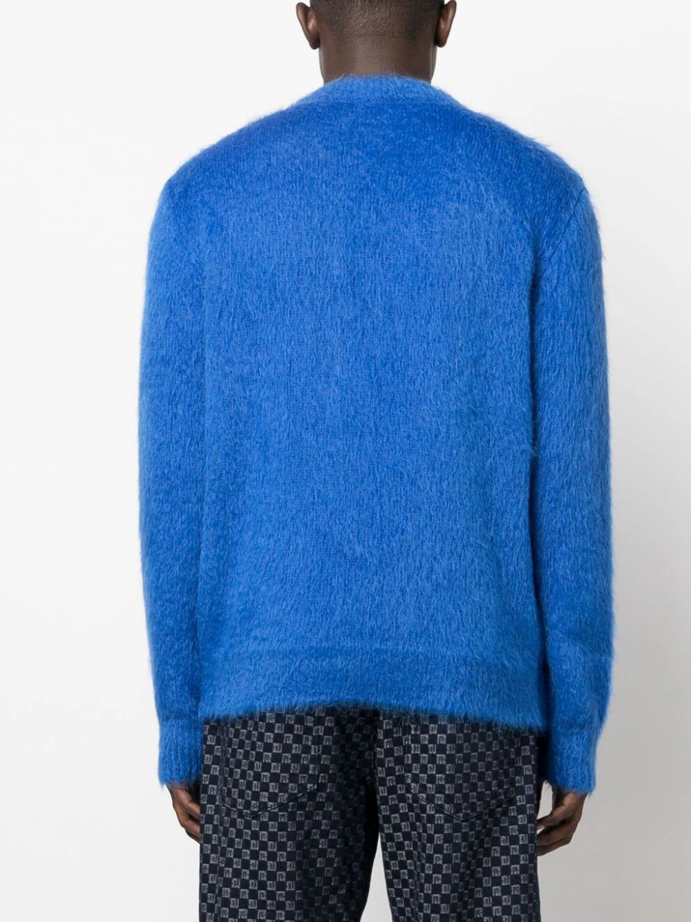 Balmain  logo-print brushed-finish jumper