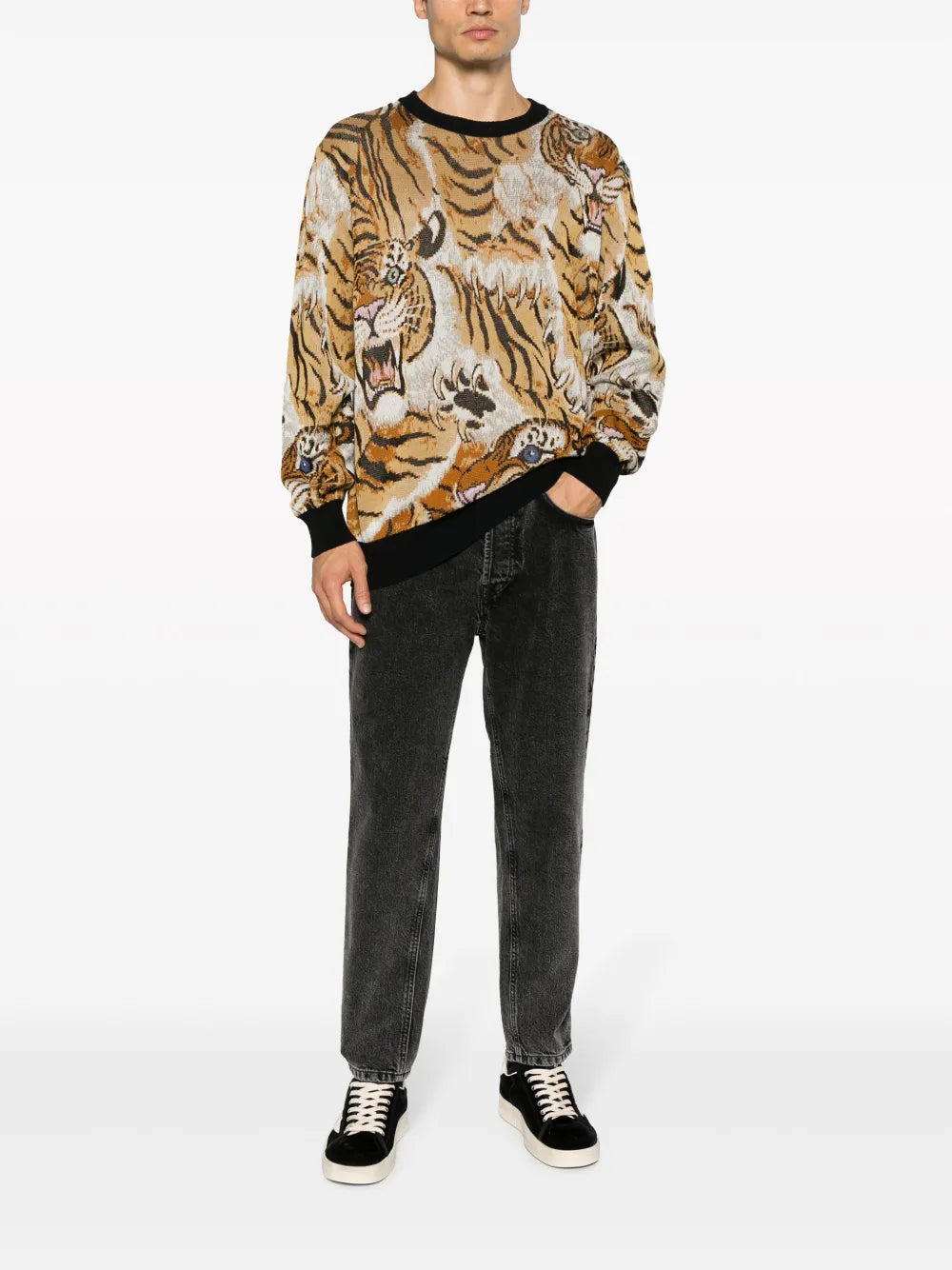 AMISH  mid-rise tapered-leg jeans