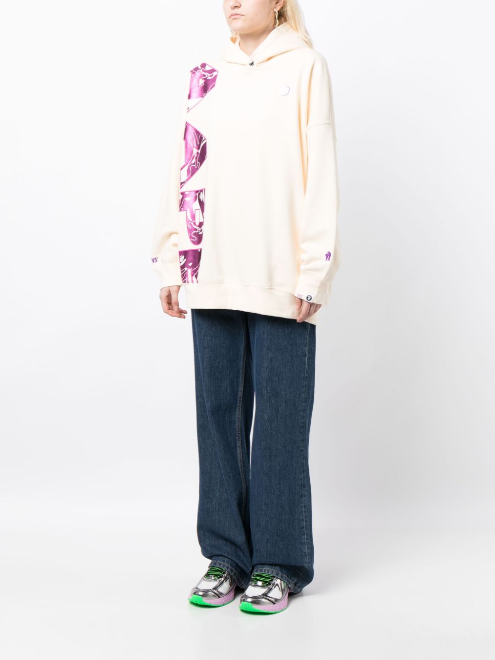 AAPE BY *A BATHING APE®  logo-print drop-shoulder hoodie