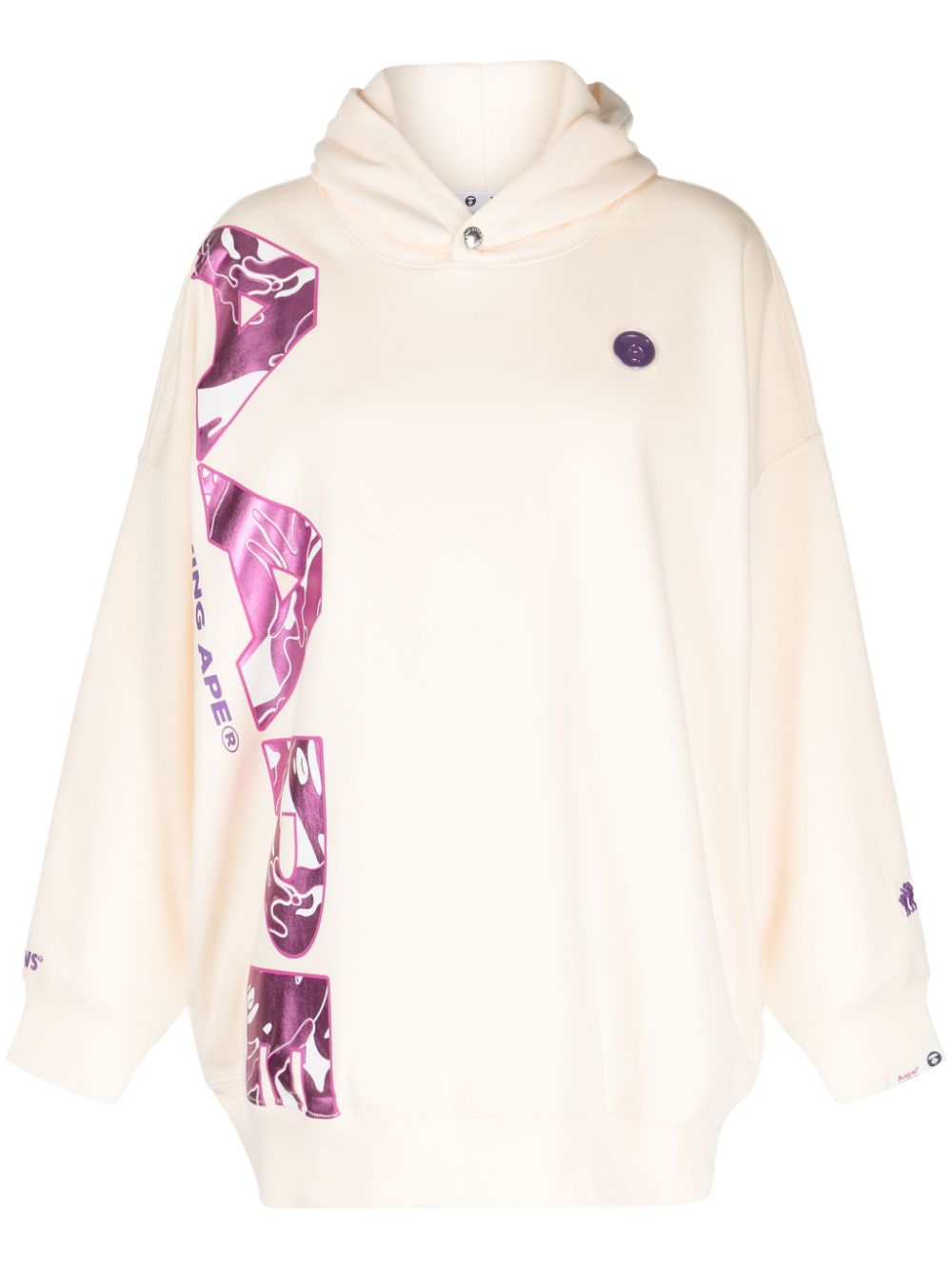 AAPE BY *A BATHING APE®  logo-print drop-shoulder hoodie