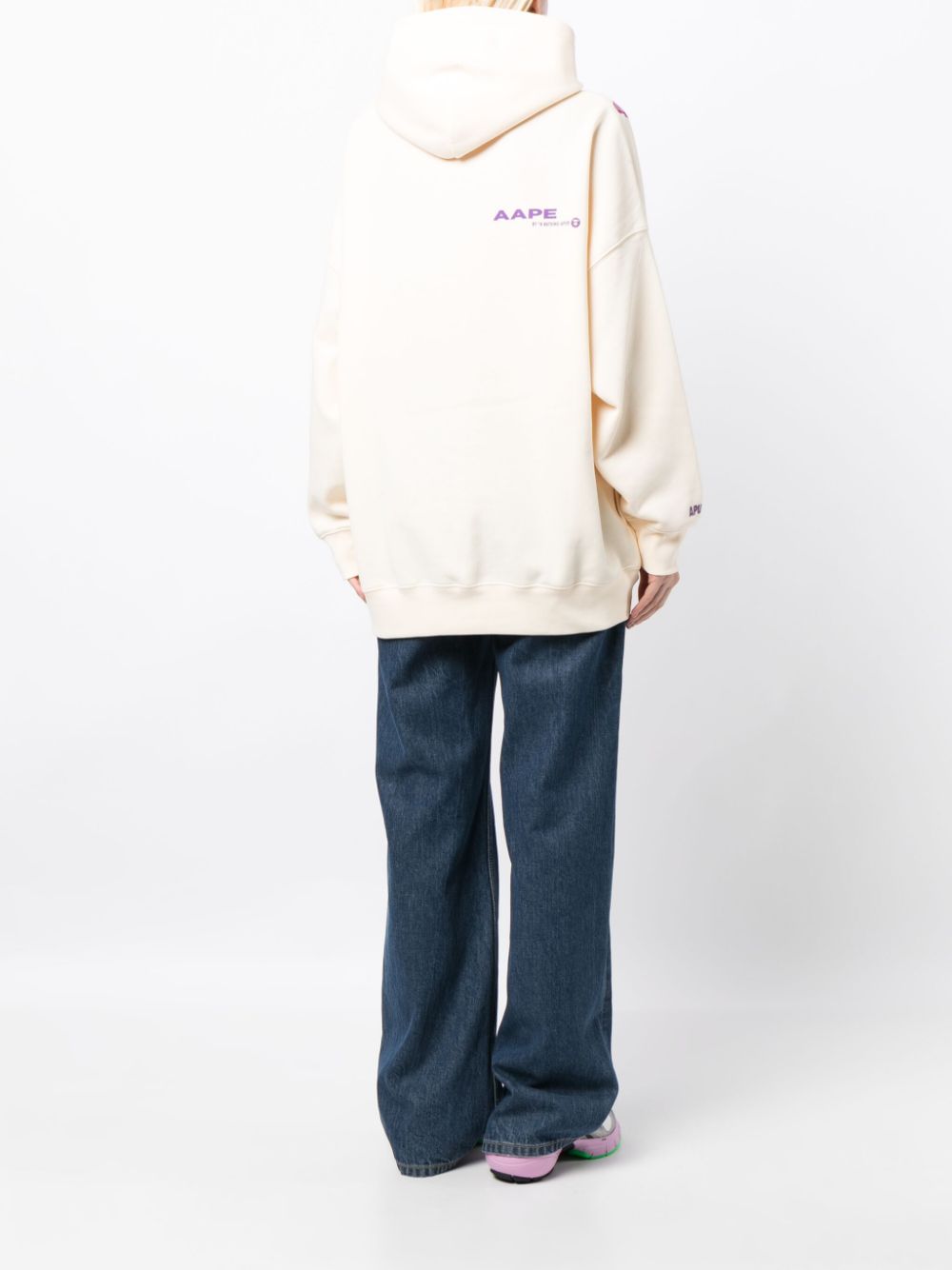 AAPE BY *A BATHING APE®  logo-print drop-shoulder hoodie