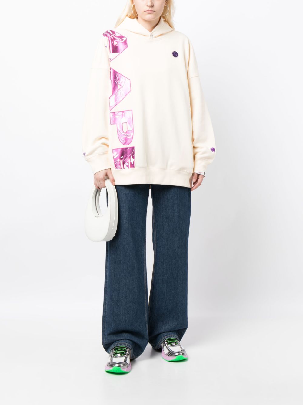 AAPE BY *A BATHING APE®  logo-print drop-shoulder hoodie
