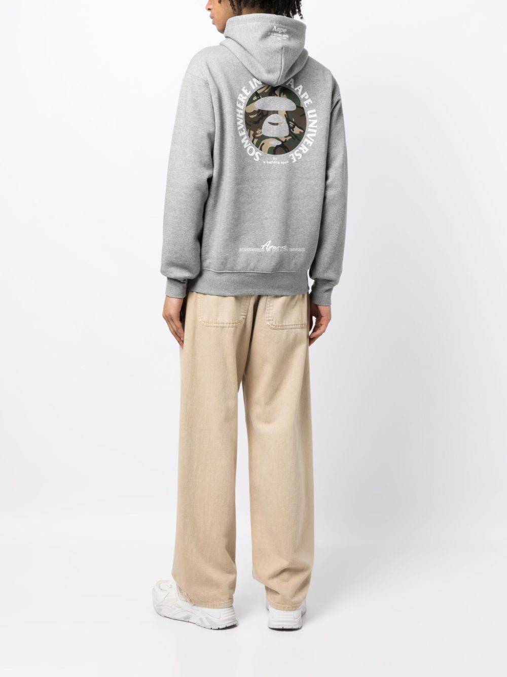 AAPE BY *A BATHING APE®  logo-print jersey hoodie