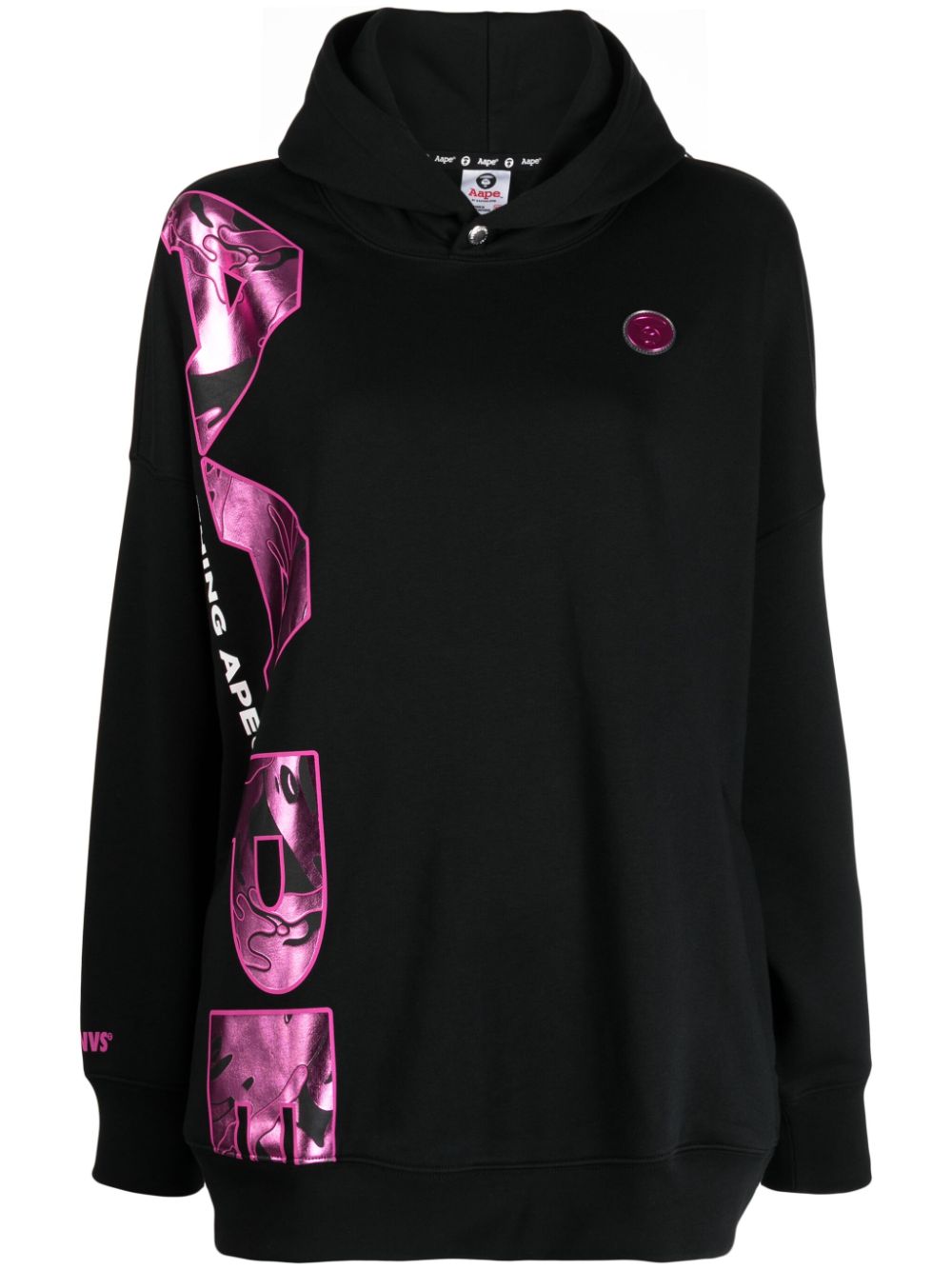 AAPE BY *A BATHING APE®  logo-print drop-shoulder hoodie