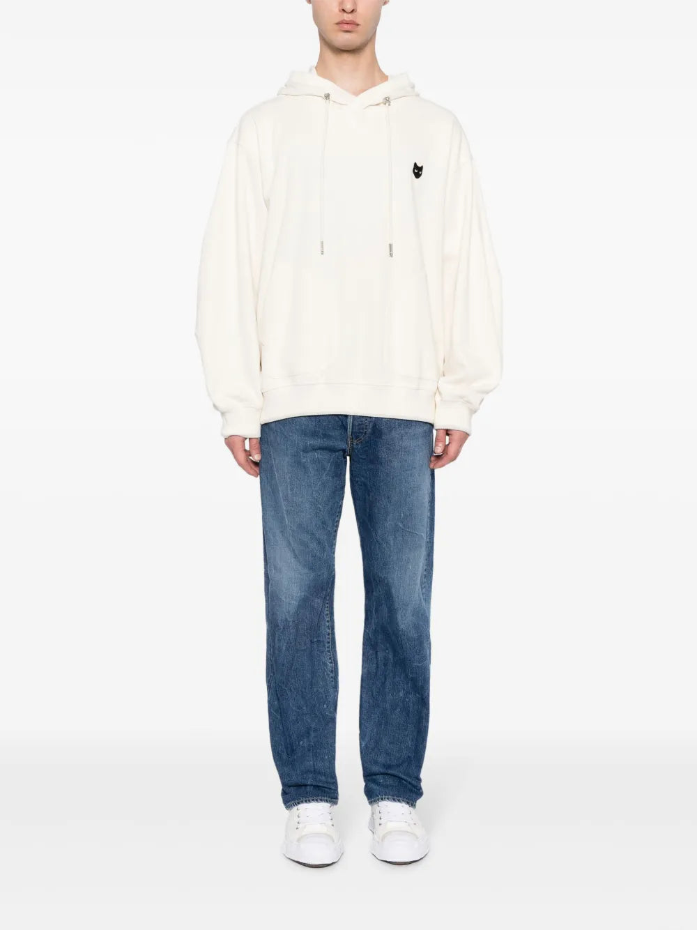 ZZERO BY SONGZIO  Panther-patch cotton hoodie