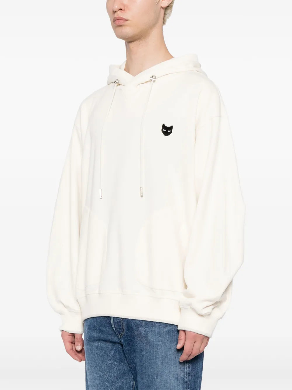 ZZERO BY SONGZIO  Panther-patch cotton hoodie