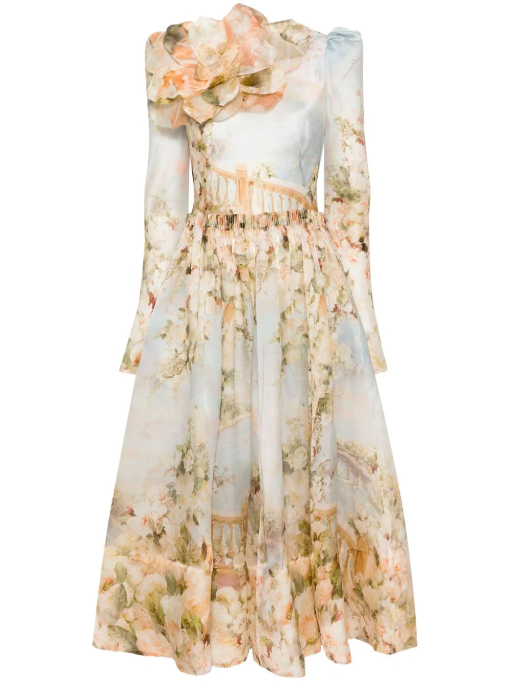 ZIMMERMANN  Lyrical floral-appliqué midi dress