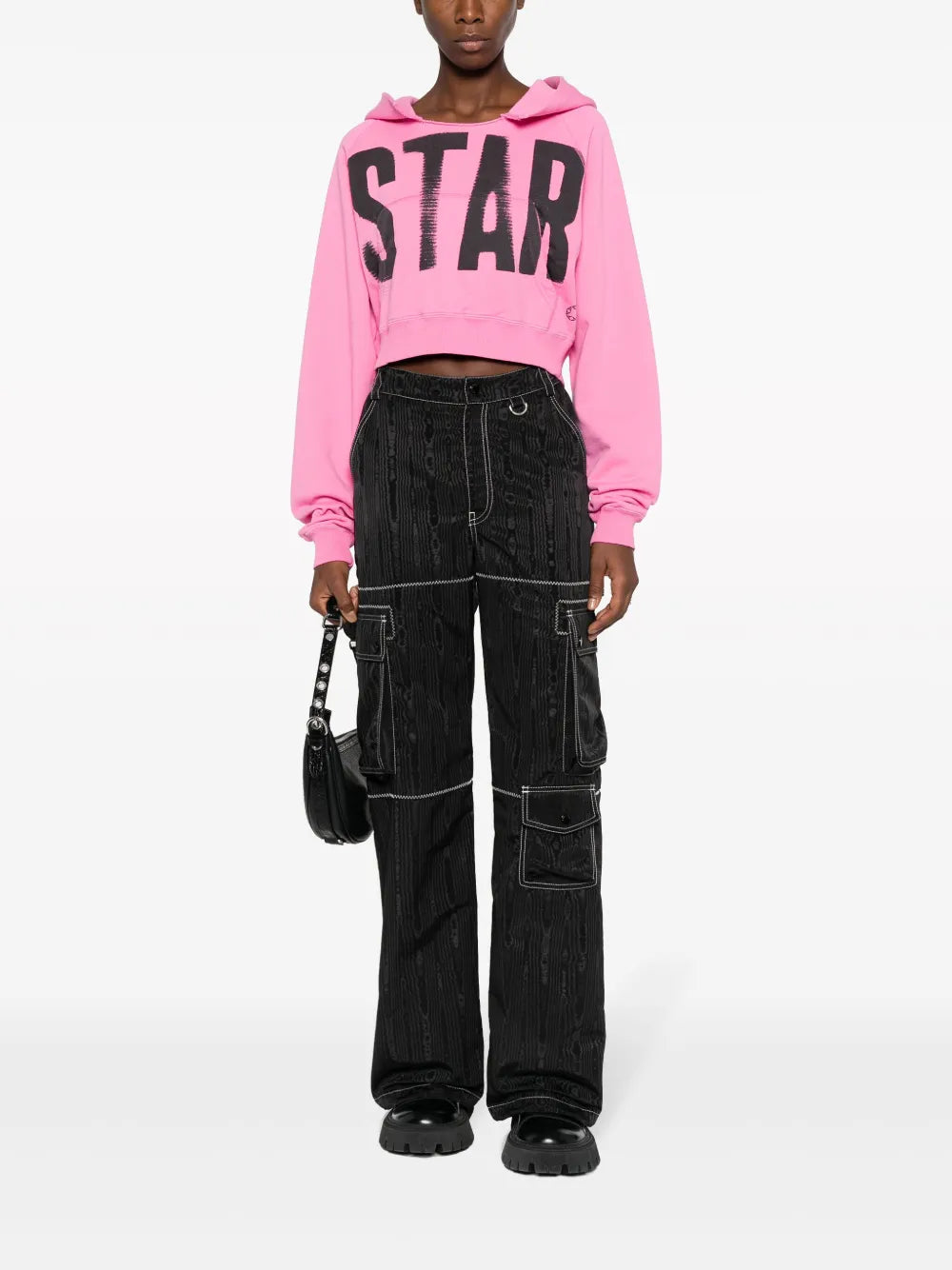 1017 ALYX 9SM  graphic-print cropped hoodie
