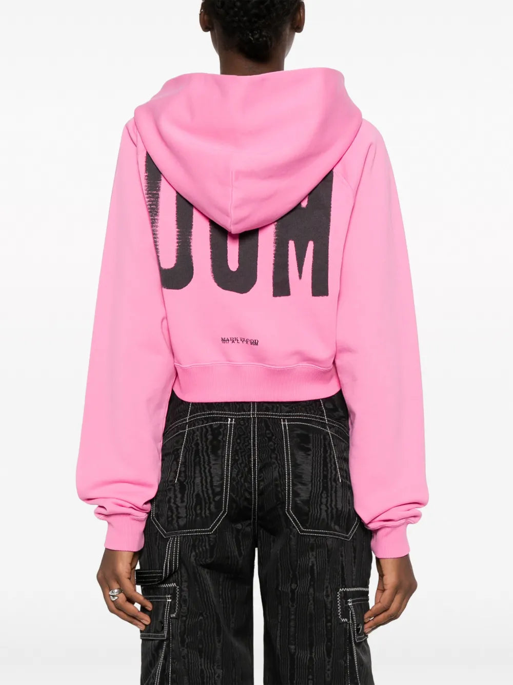 1017 ALYX 9SM  graphic-print cropped hoodie