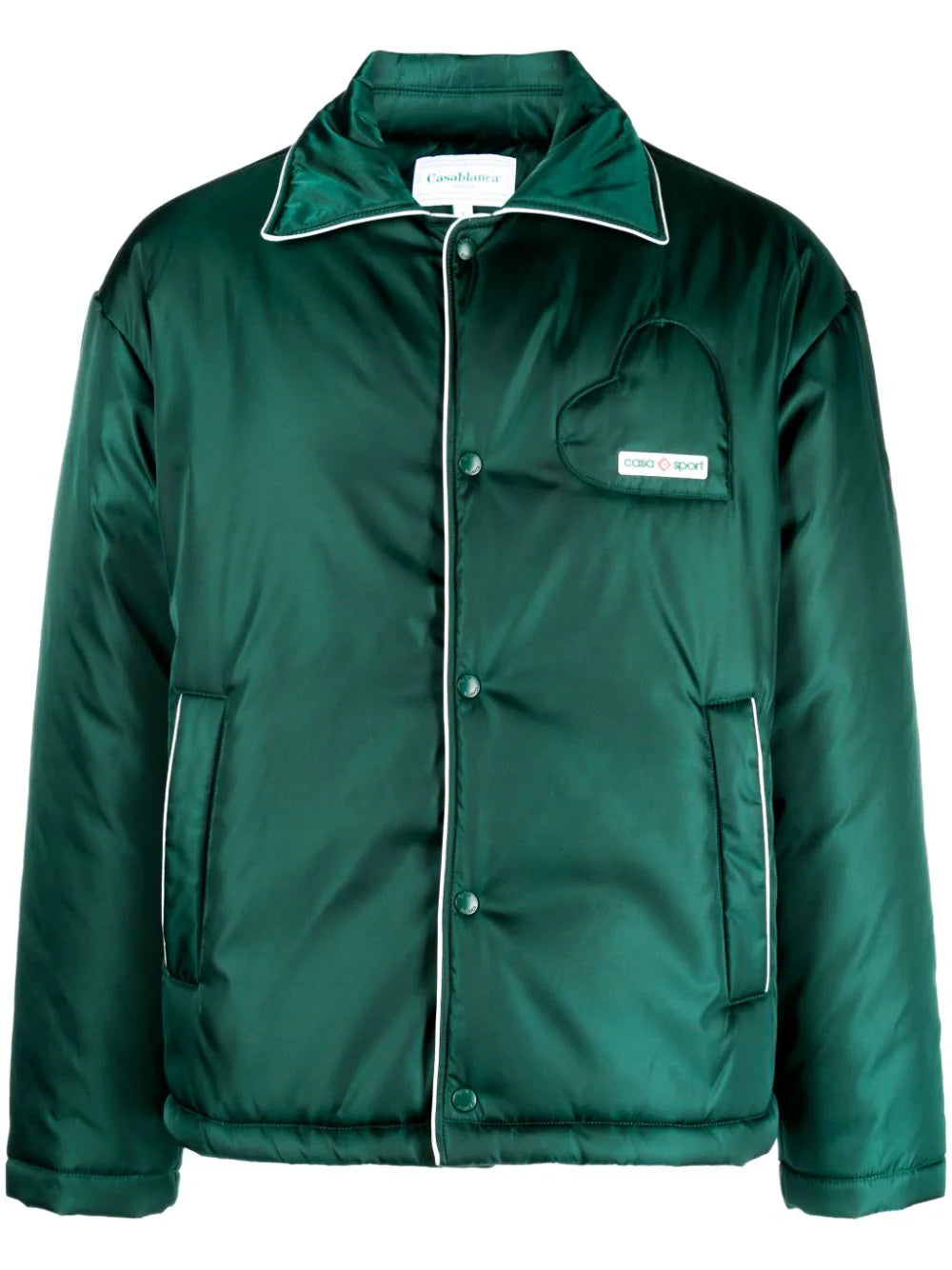 Casablanca  logo-patch padded satin jacket