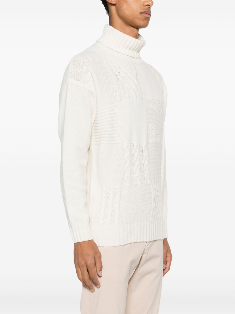 Canali patch-detail roll-neck jumper - Image 3