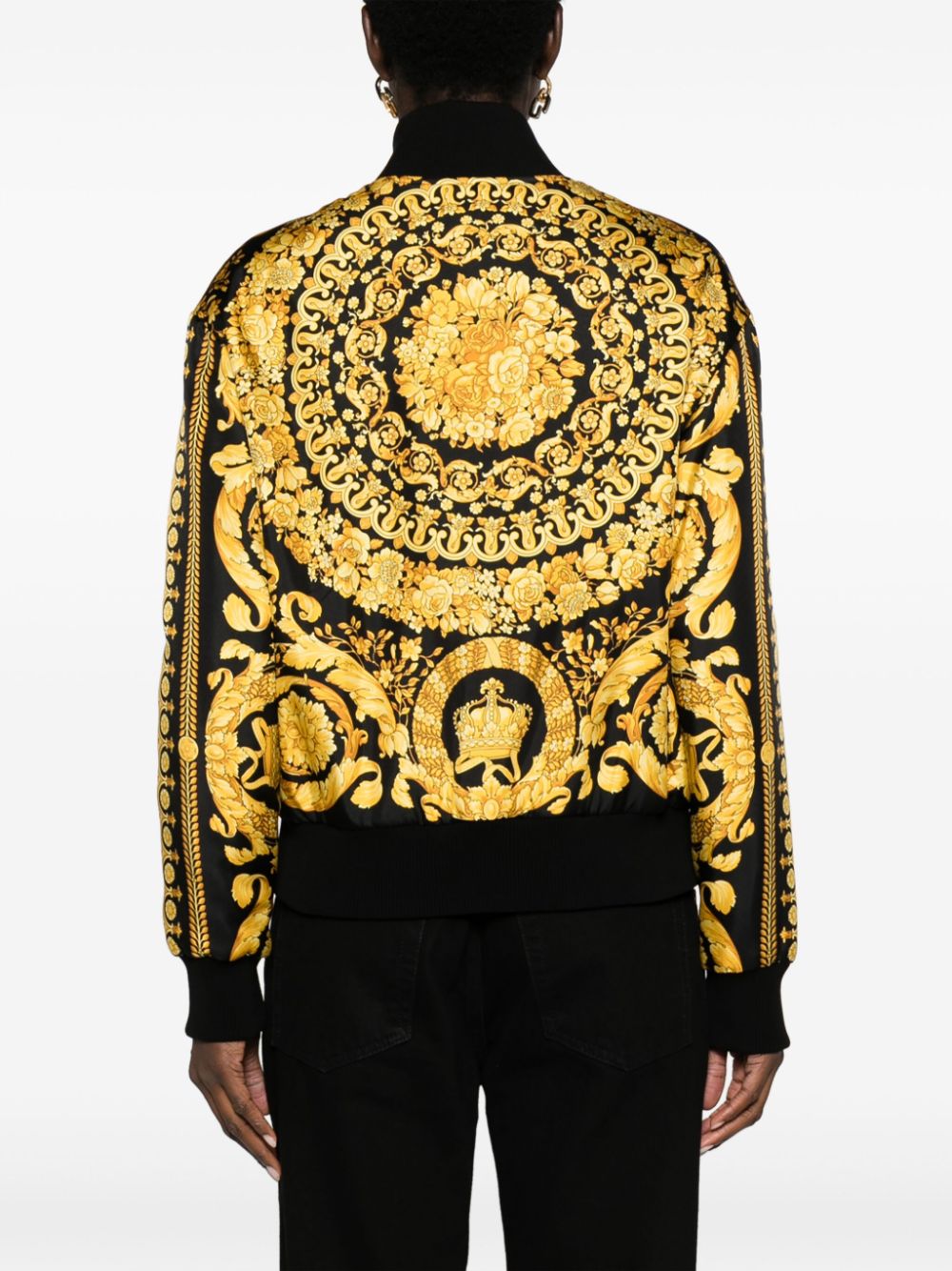 Versace Barocco reversible silk bomber jacket