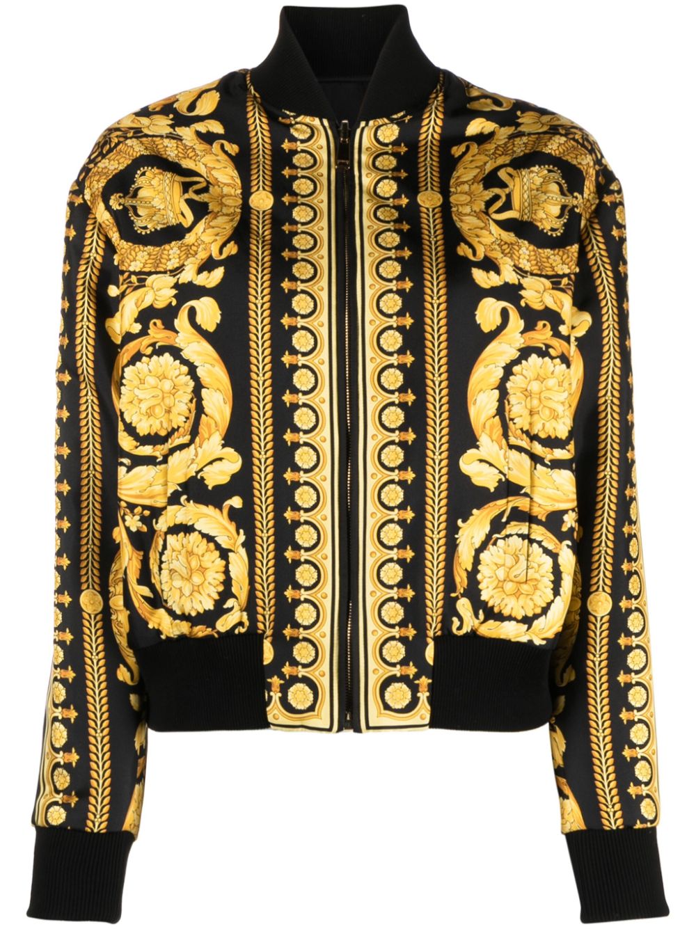 Versace  Barocco reversible silk bomber jacket