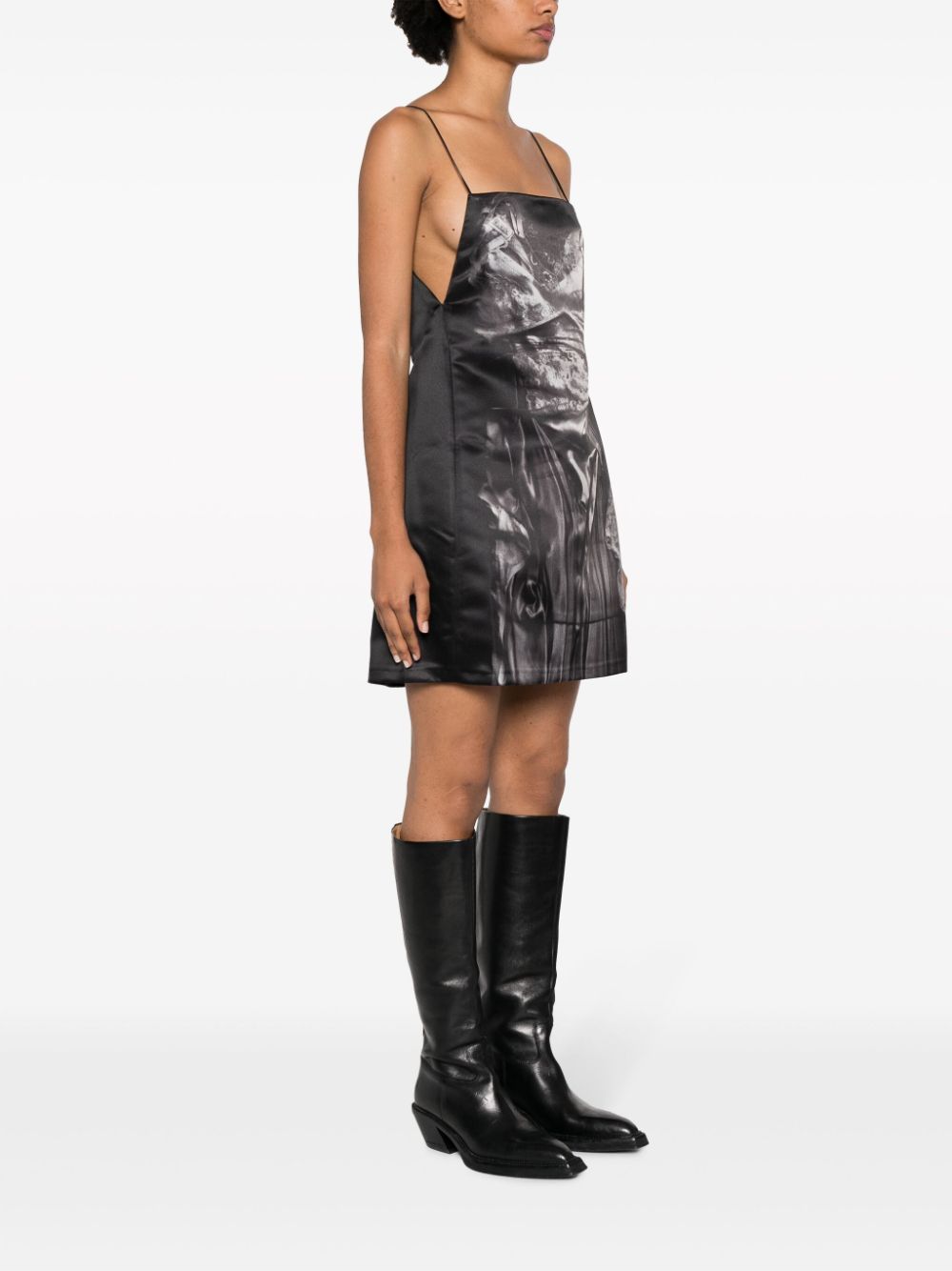Y/Project Compact-print minidress