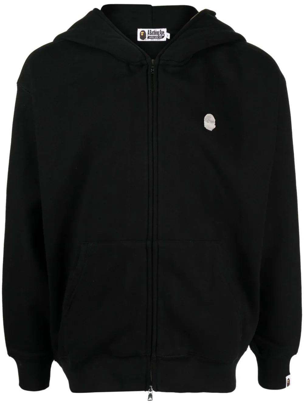 A BATHING APE®  logo-patch zip-up hoodie