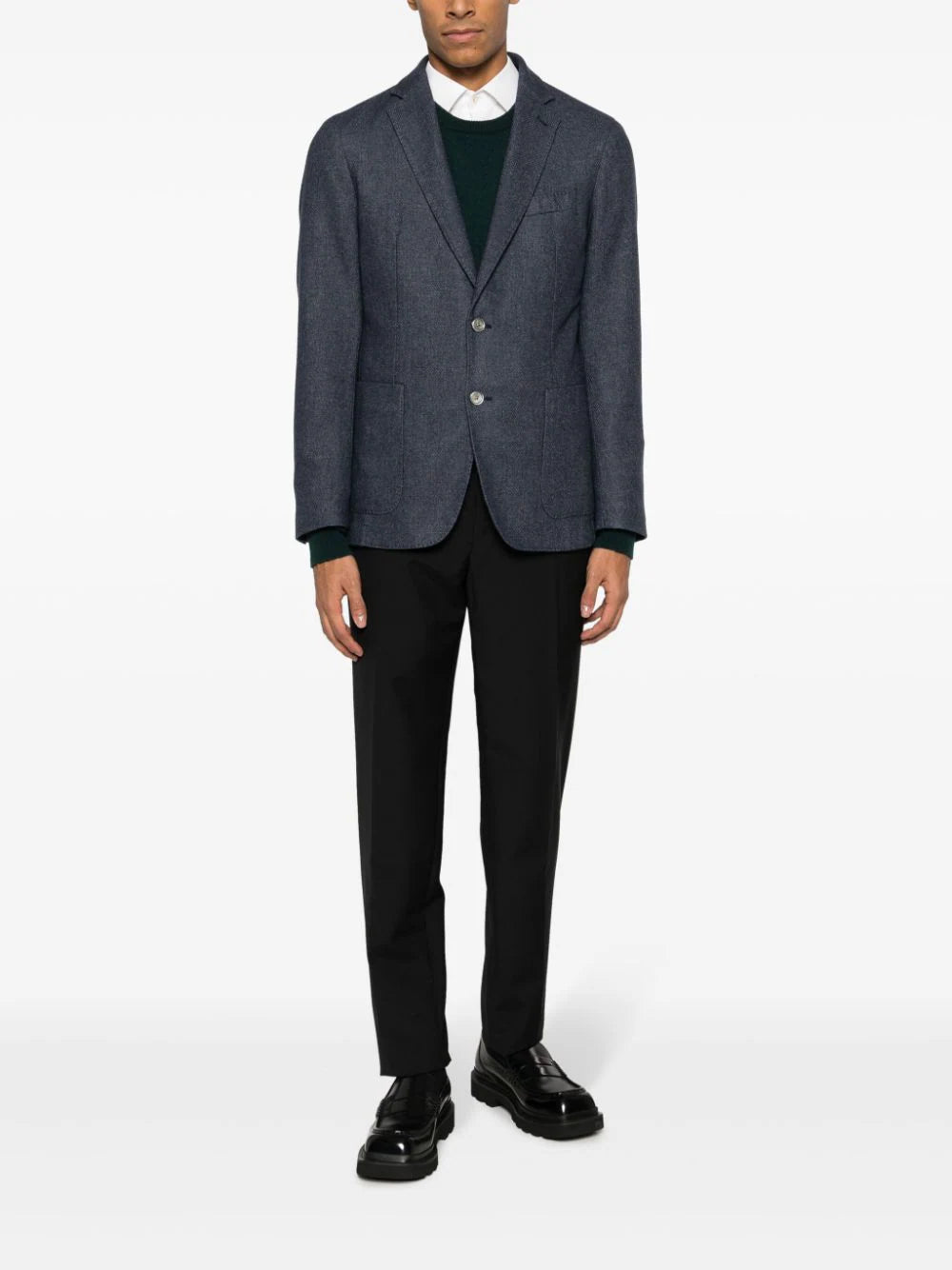 BOSS notched-lapel single-breasted blazer