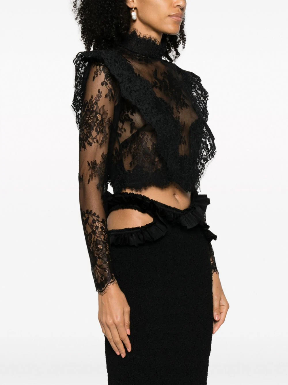 ZIMMERMANN Sensory lace cropped top