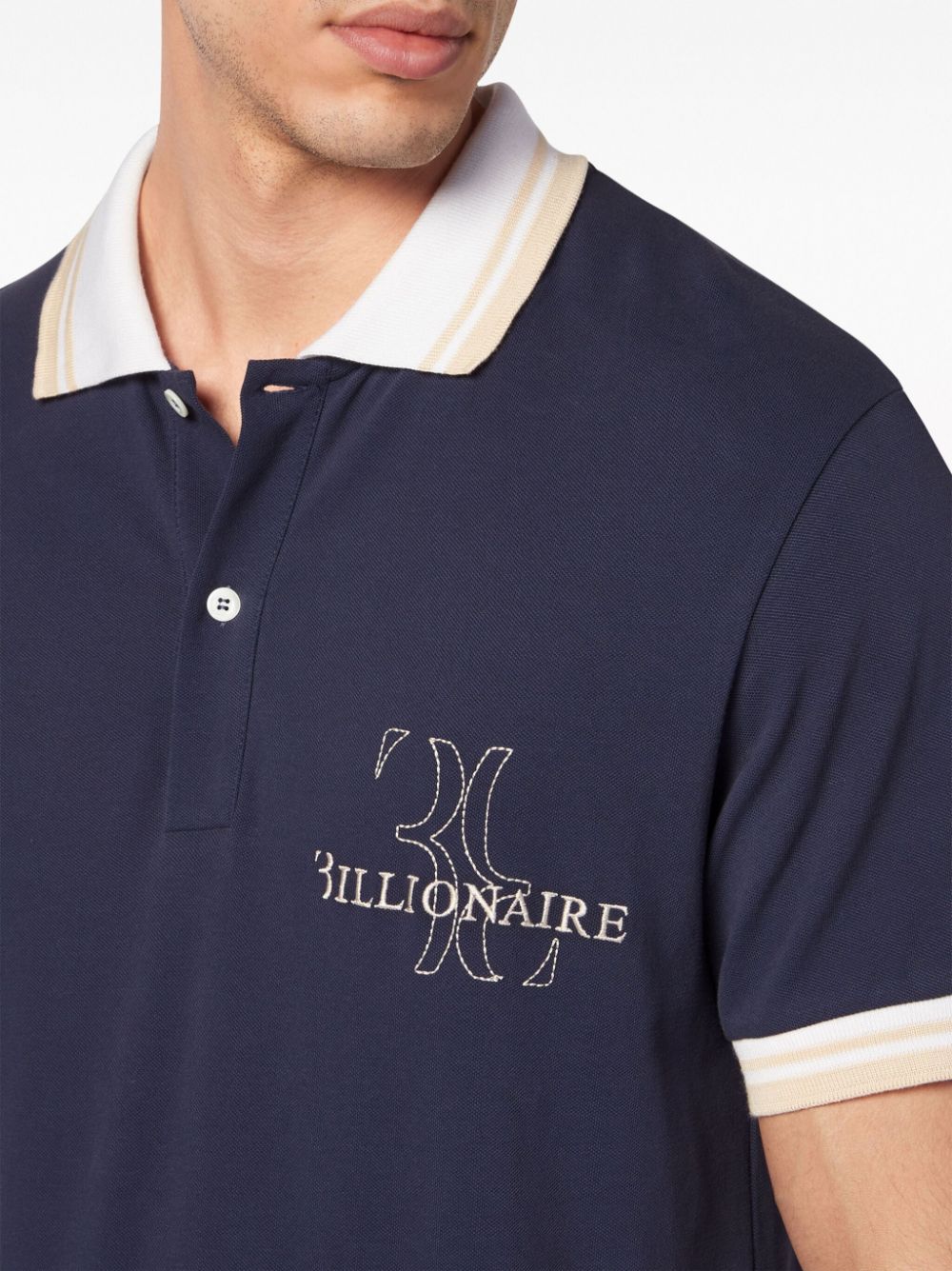 Billionaire  logo-embroidered cotton polo shirt