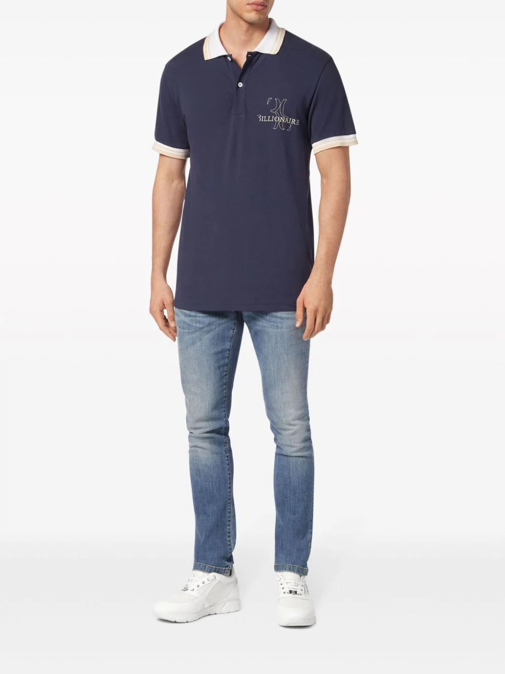Billionaire  logo-embroidered cotton polo shirt