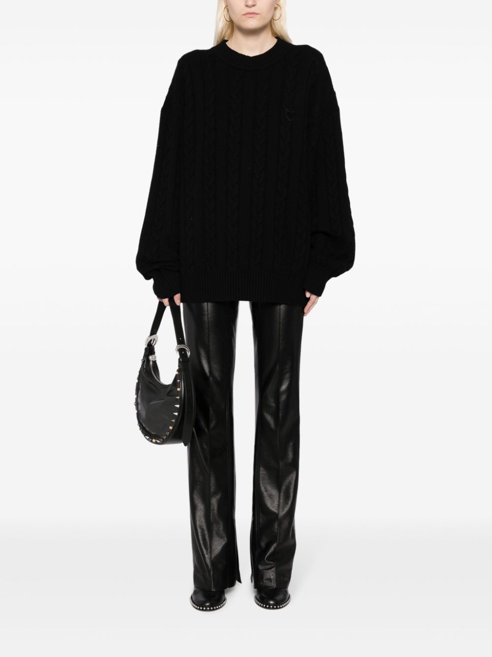 ZZERO BY SONGZIO  Panther cable-knit jumper