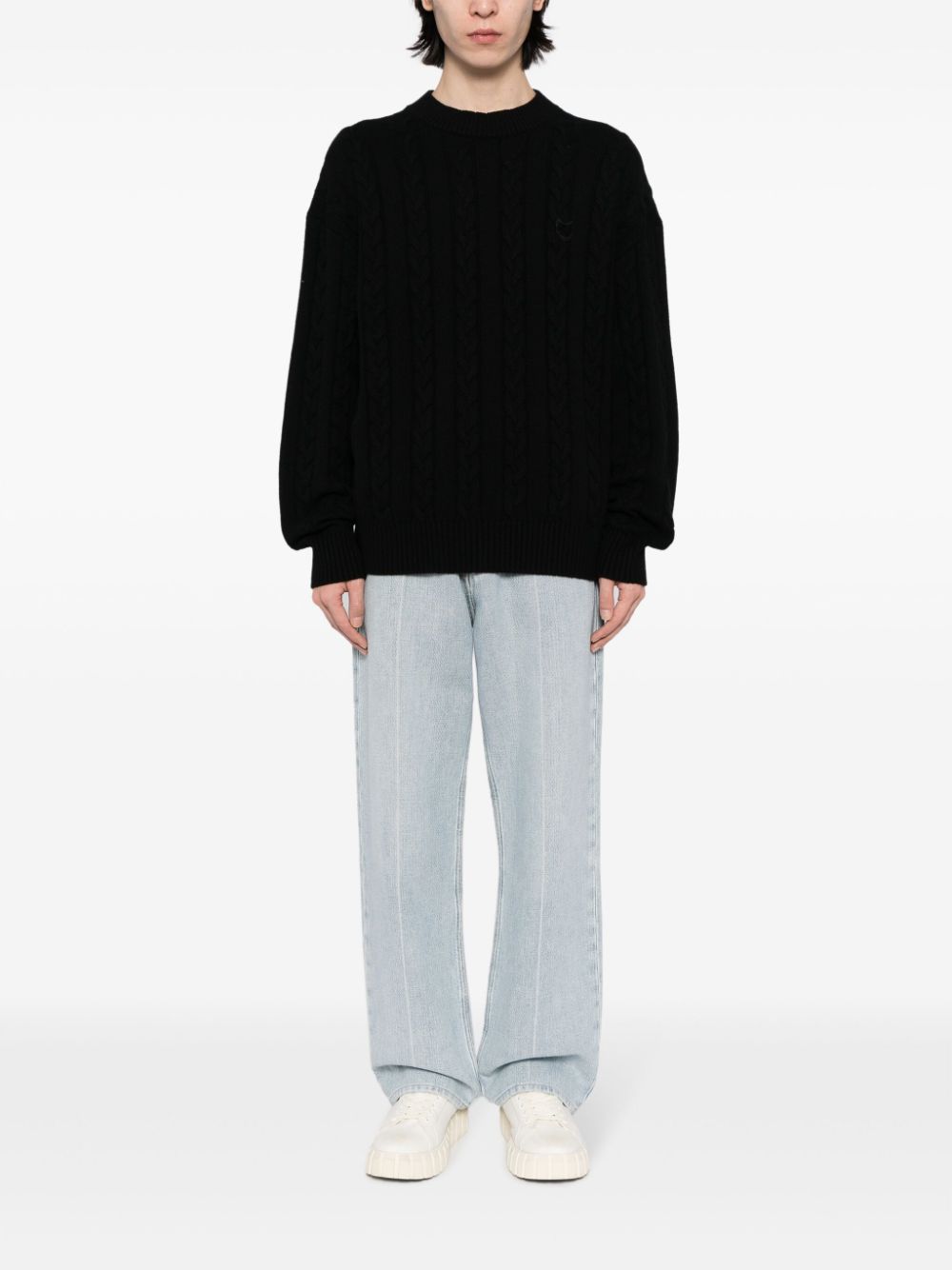 ZZERO BY SONGZIO  Panther cable-knit jumper