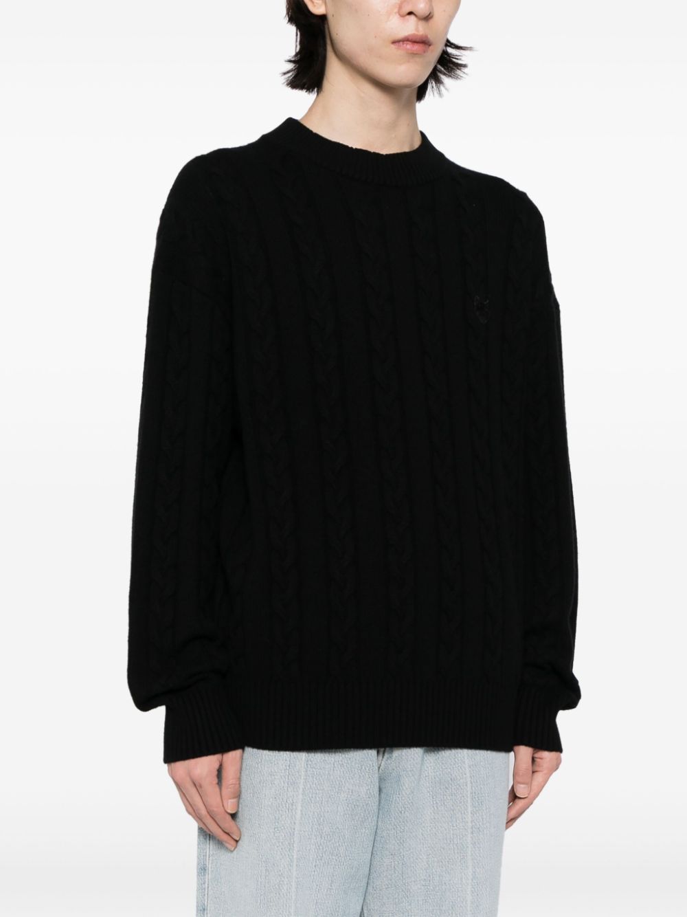 ZZERO BY SONGZIO  Panther cable-knit jumper