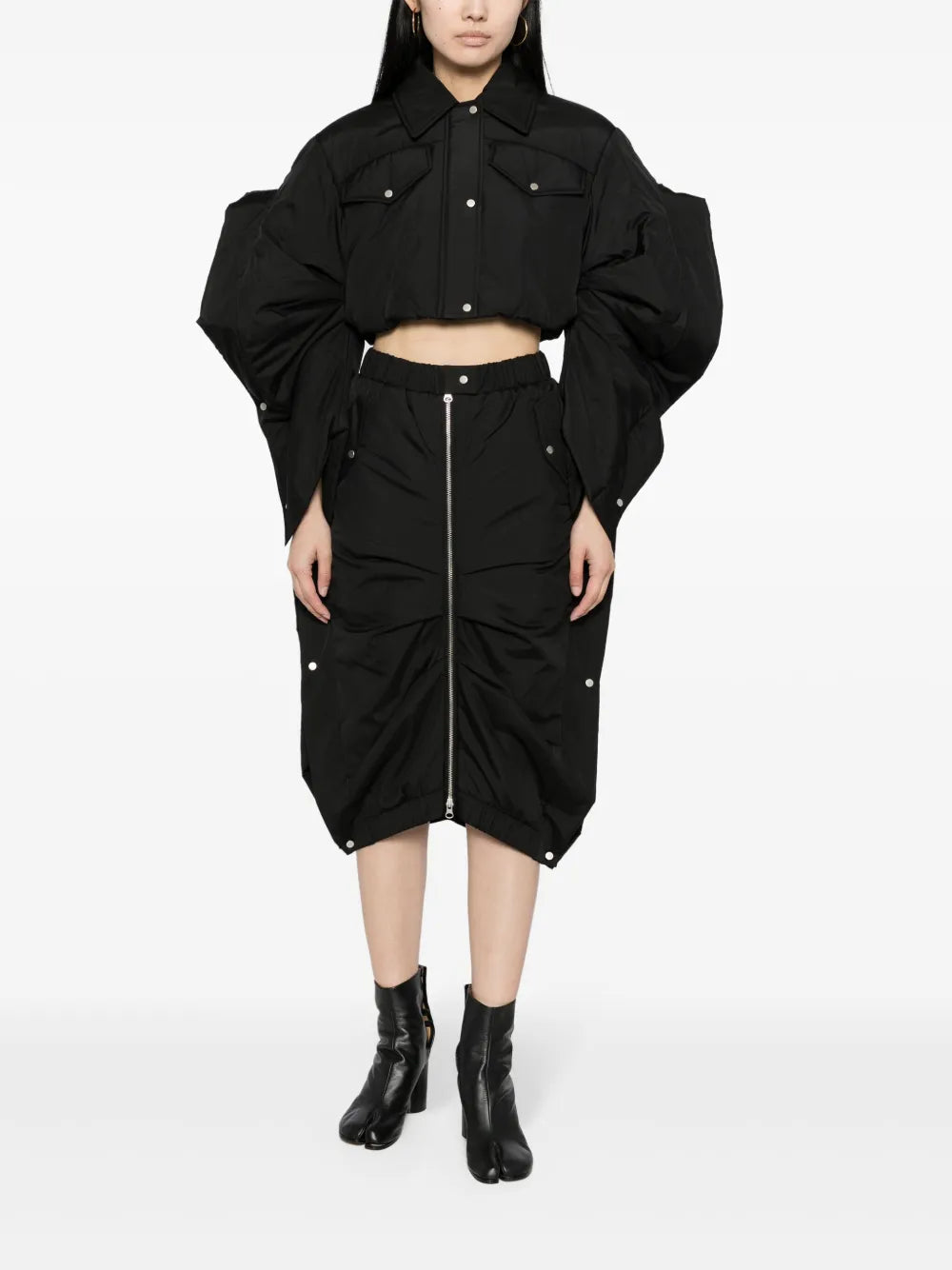 Besfxxk elasticated midi skirt