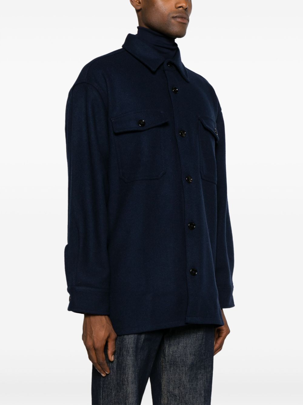 AMI Paris  wool-blend shirt jacket