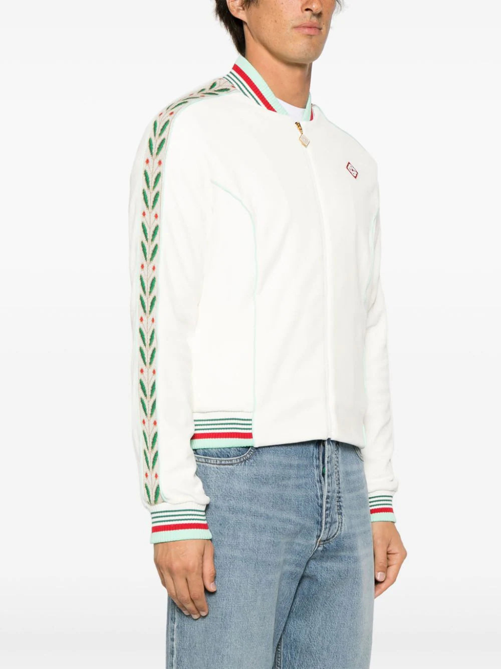 Casablanca Laurel logo-patch track jacket - Image 3