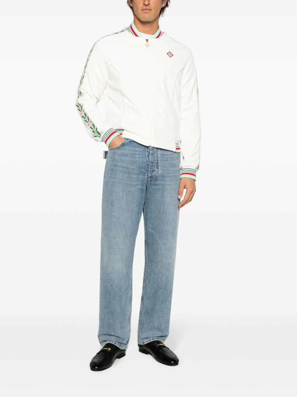 Casablanca Laurel logo-patch track jacket - Image 2