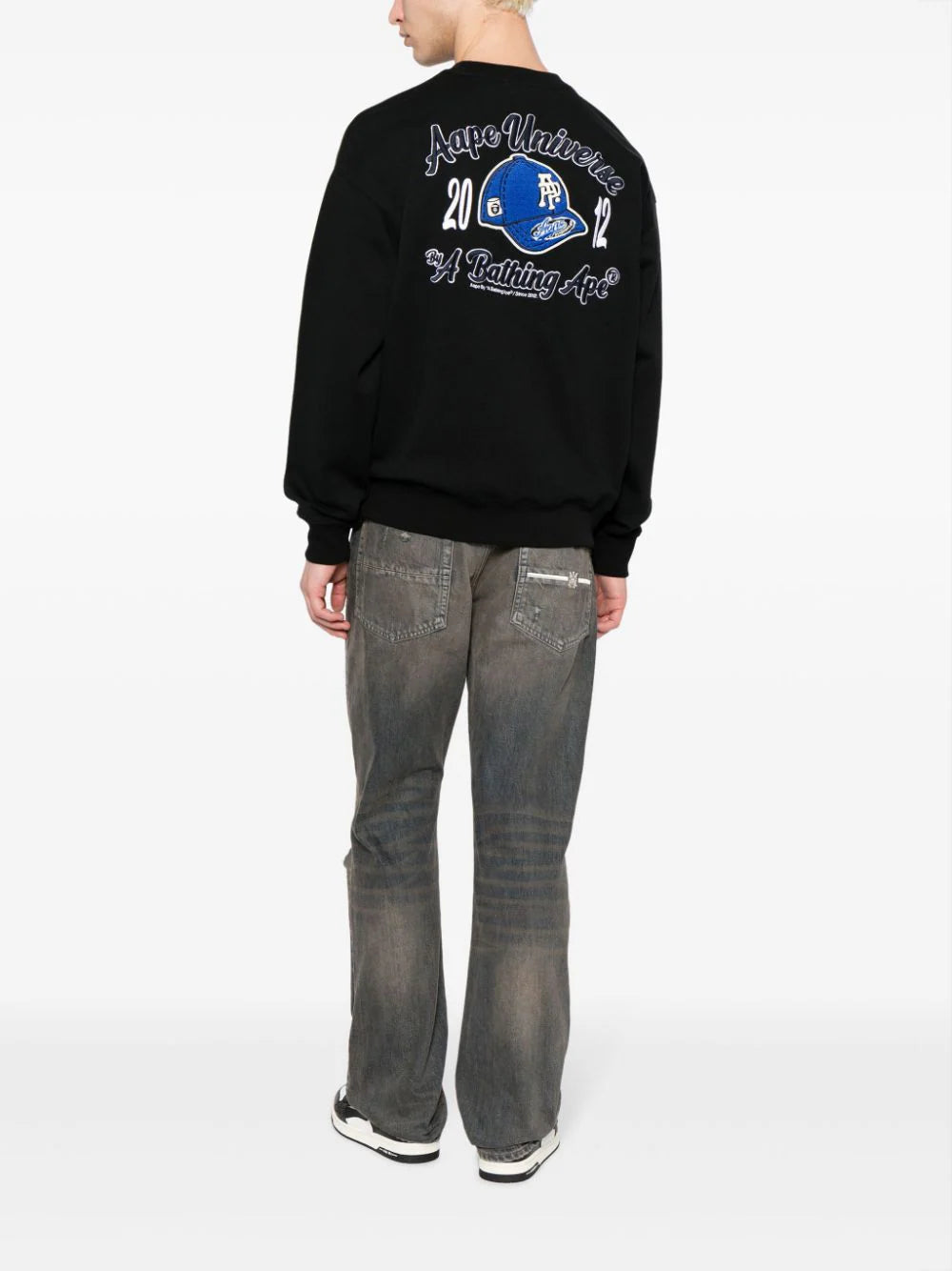 AAPE BY *A BATHING APE®  logo-embroidered patch sweatshirt