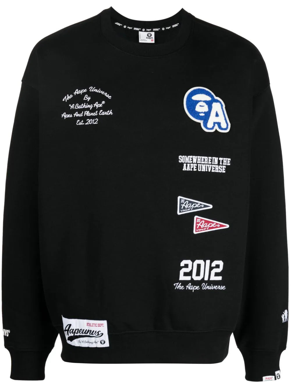 AAPE BY *A BATHING APE®  logo-embroidered patch sweatshirt