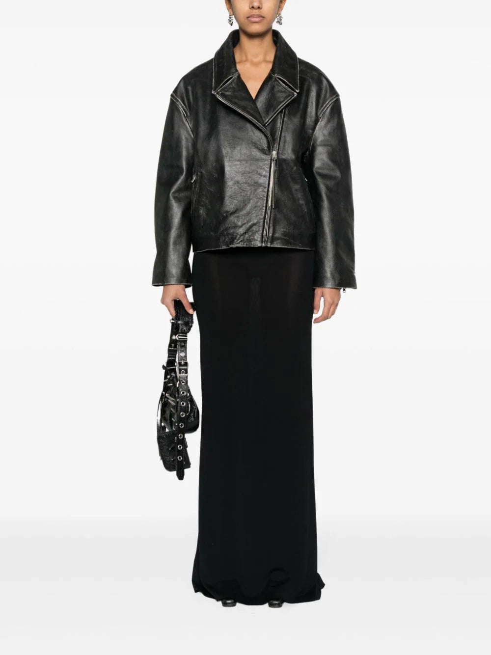 Acne Studios distressed-effect biker jacket - Image 2