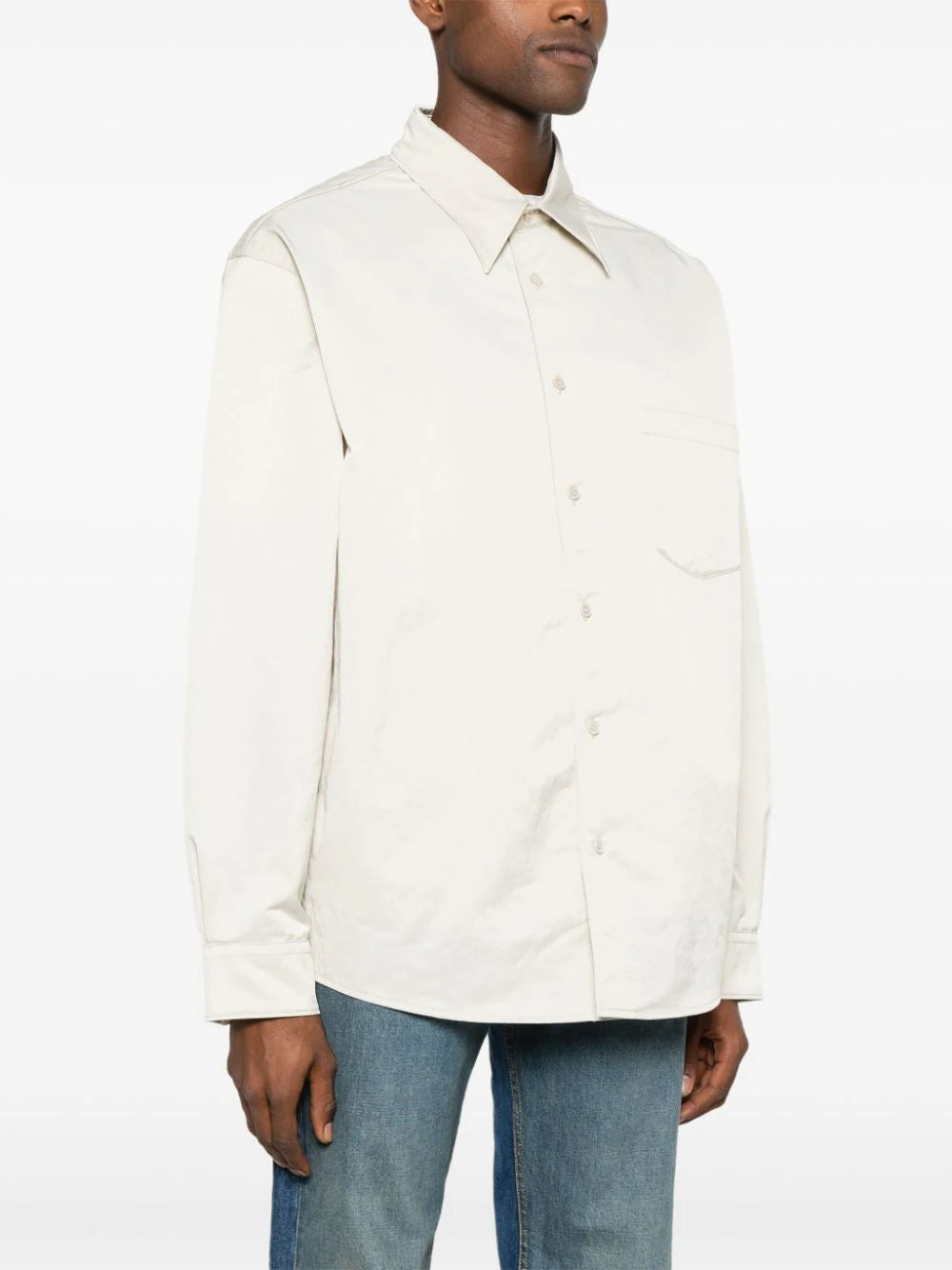 Acne Studios  straight-point collar button-down shirt