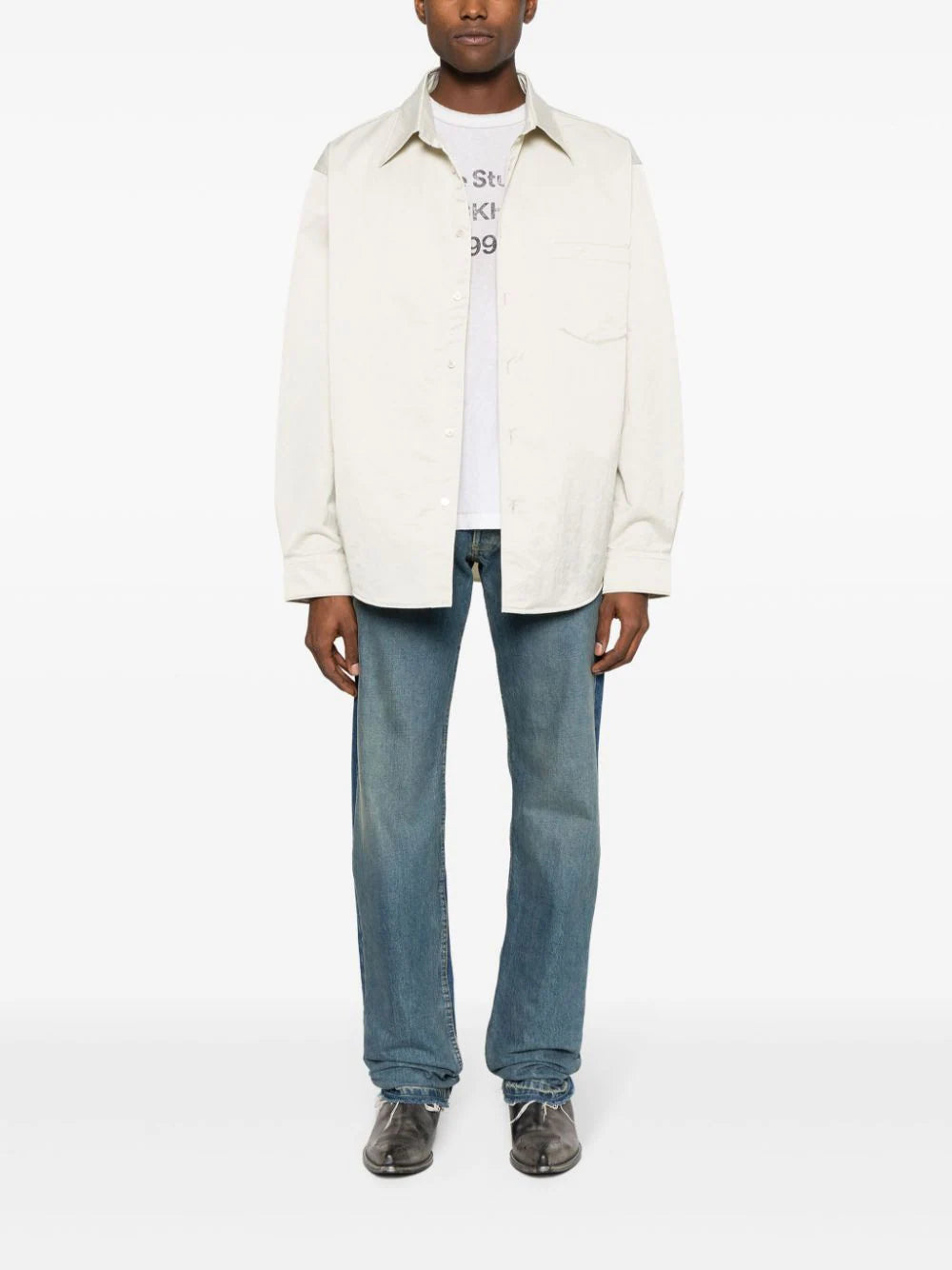Acne Studios  straight-point collar button-down shirt