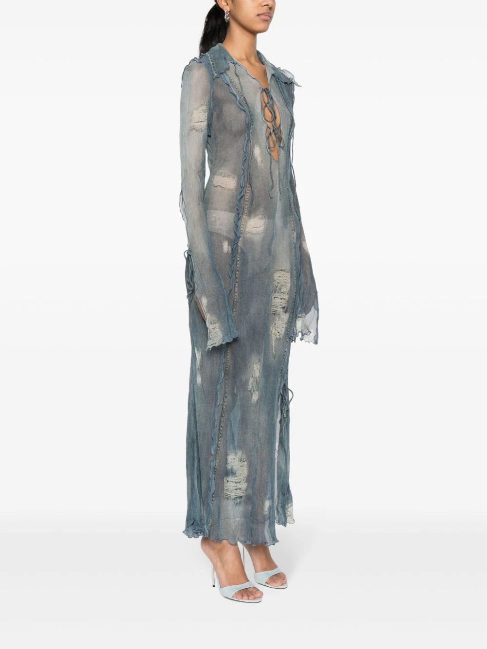 Acne Studios  trompe l'oeil-print dress