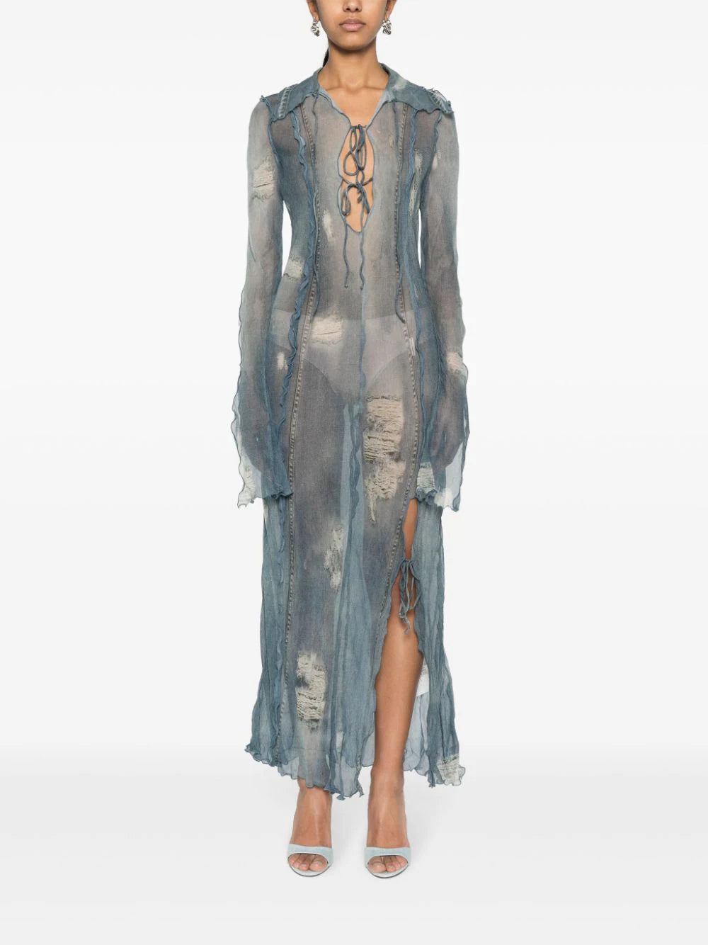 Acne Studios  trompe l'oeil-print dress