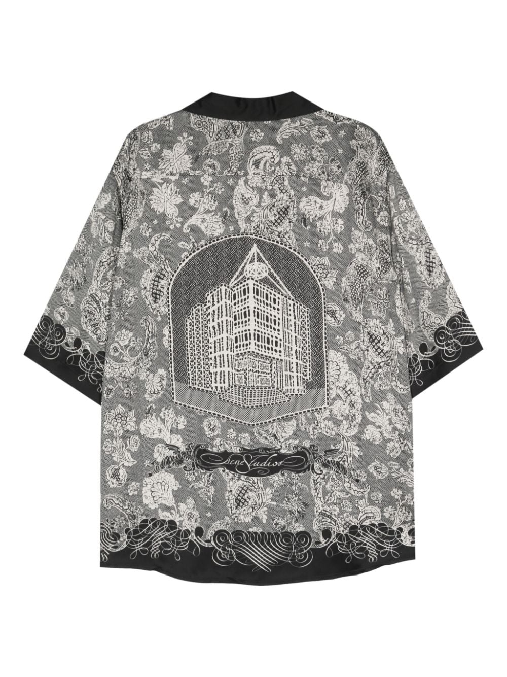 Acne Studios  floral-print bowling shirt