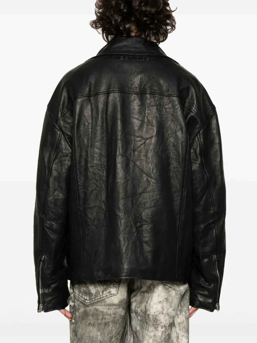 Acne Studios asymmetric leather biker jacket