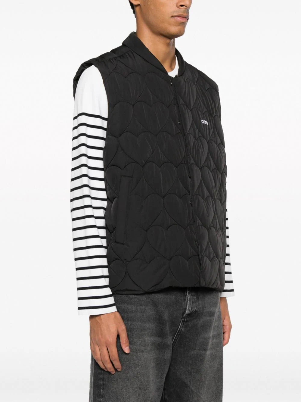 ARTE  logo-embroidered padded-design gilet