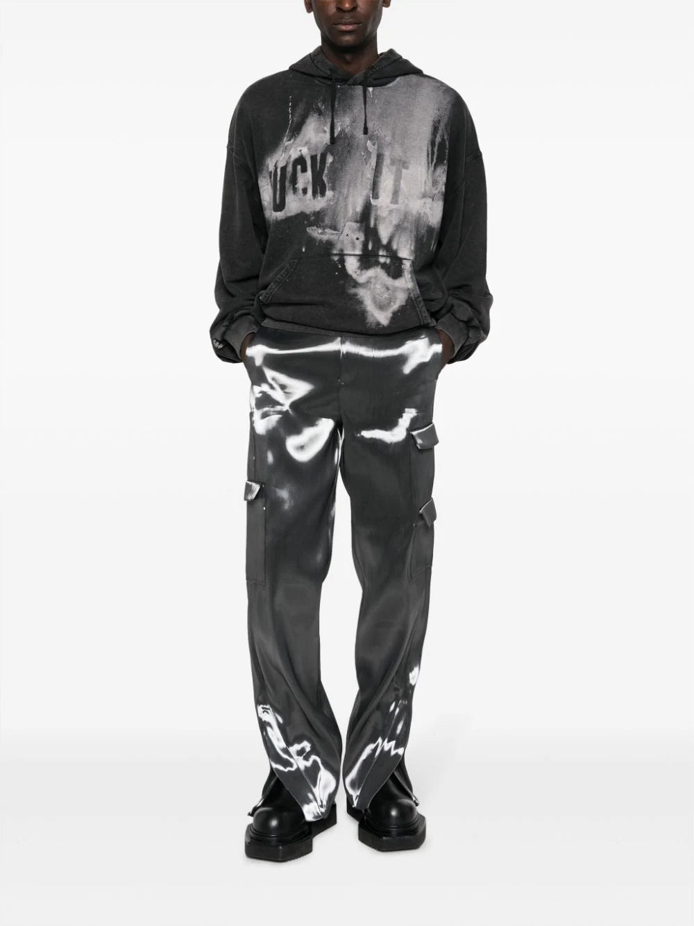 1017 ALYX 9SM  slogan-print cotton hoodie