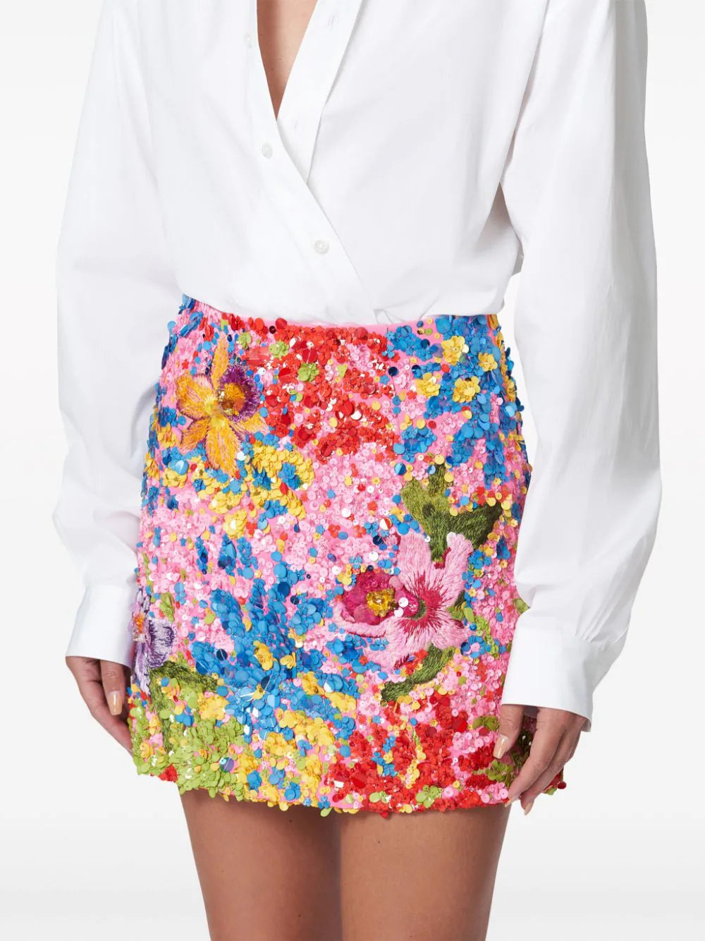 Carolina Herrera sequin-embellished straight skirt