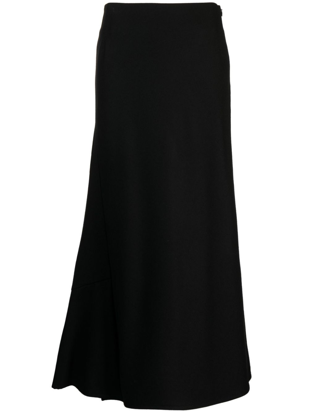 Yohji Yamamoto Milling Serge flared midi skirt