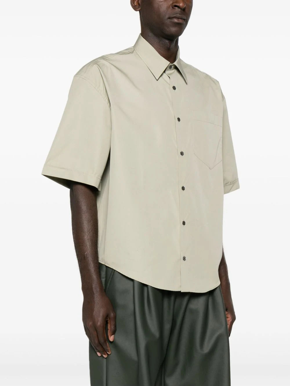 AMI Paris  Ami de Coeur-embroidered poplin shirt