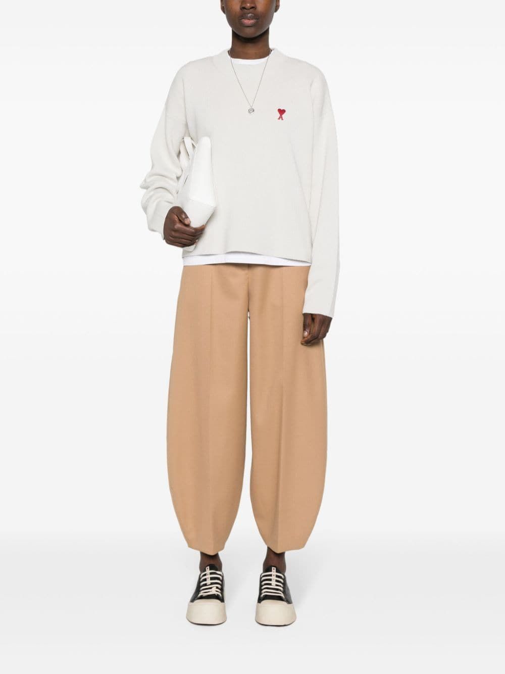 AMI Paris  Ami de Coeur ribbed jumper