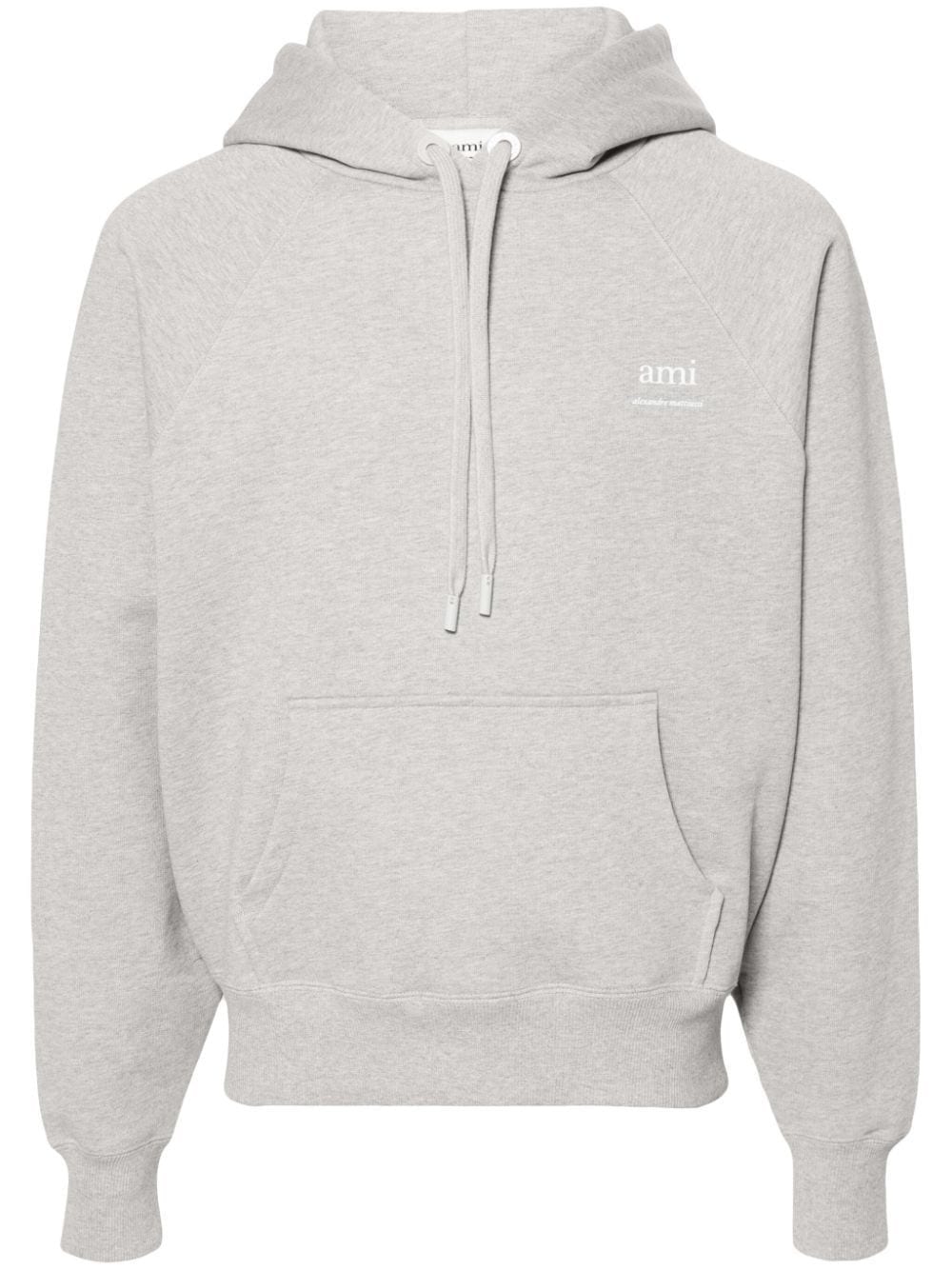 AMI Paris  logo-print cotton hoodie