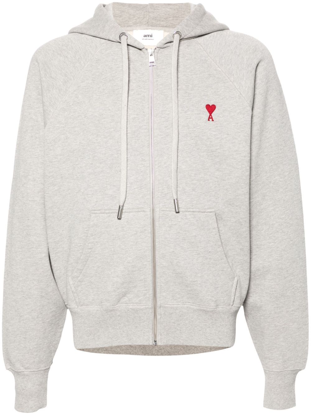 AMI Paris  Ami de Coeur-embroidered cotton hoodie